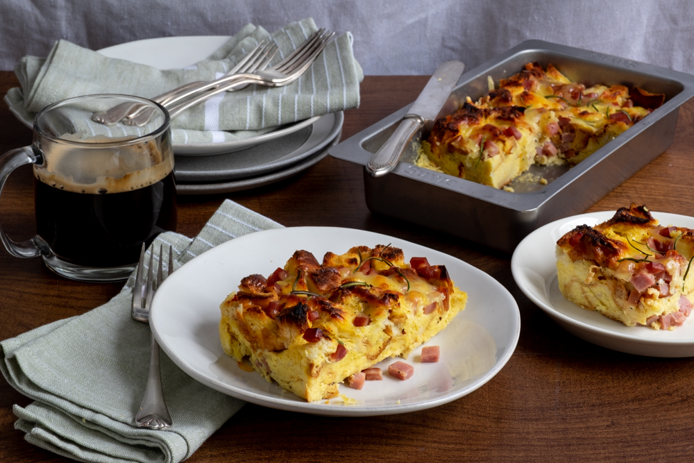 Bacon Breakfast Casserole With Homemade Hash Browns Ham Egg And
