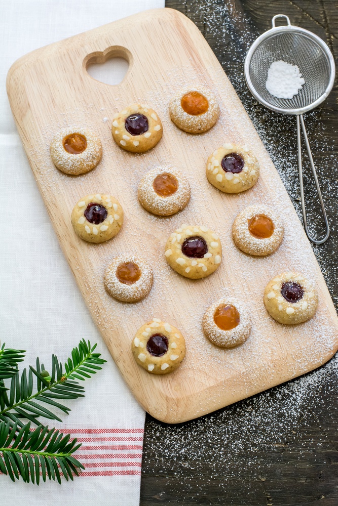 Dulce de Leche Shortbread Thumbprint Cookies