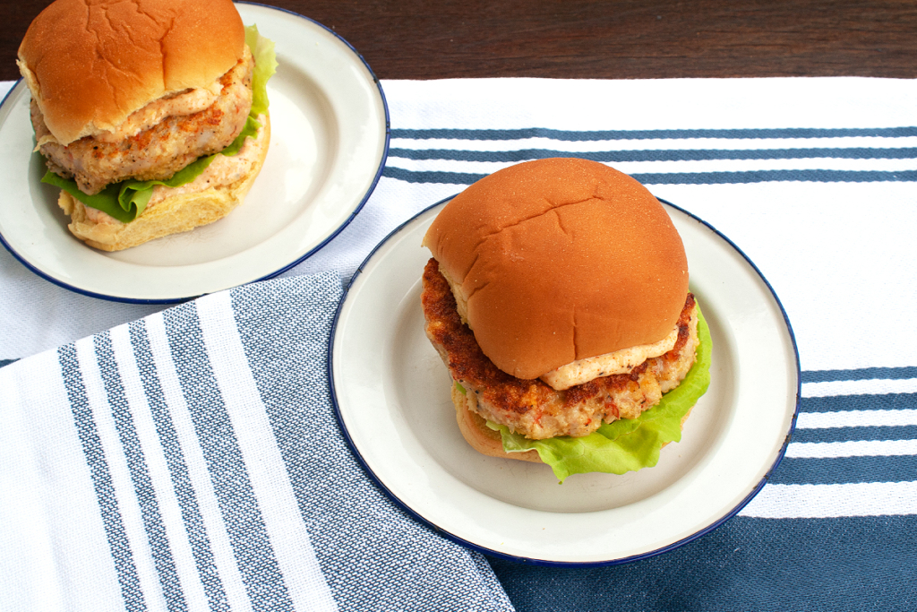 Shrimp Burger - The Wooden Skillet