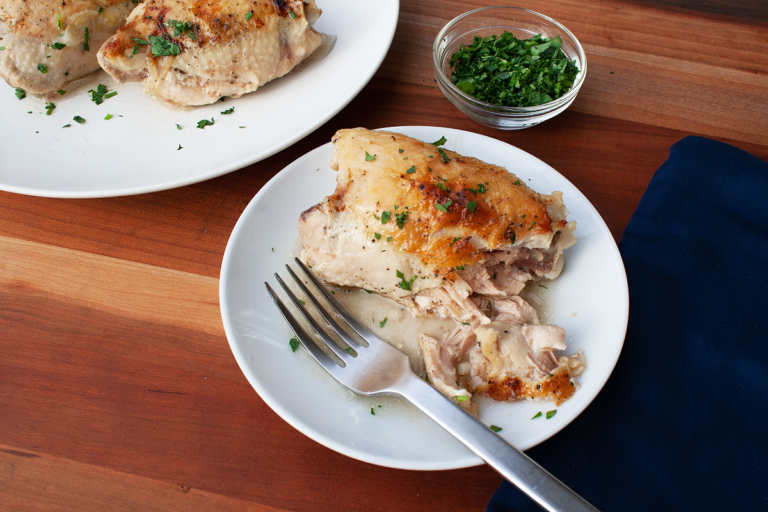 White Wine Braised Chicken Thighs Recette Magazine