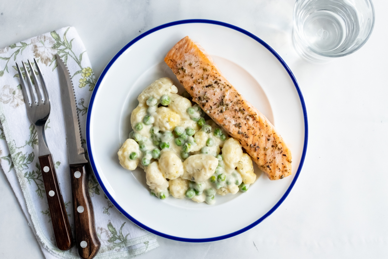 Salmon with Lemon Herb Gnocchi