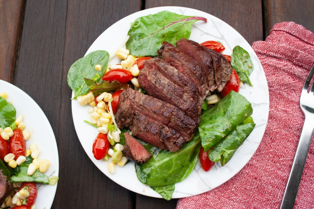 Summer Steak Salad with Tomatoes and Corn