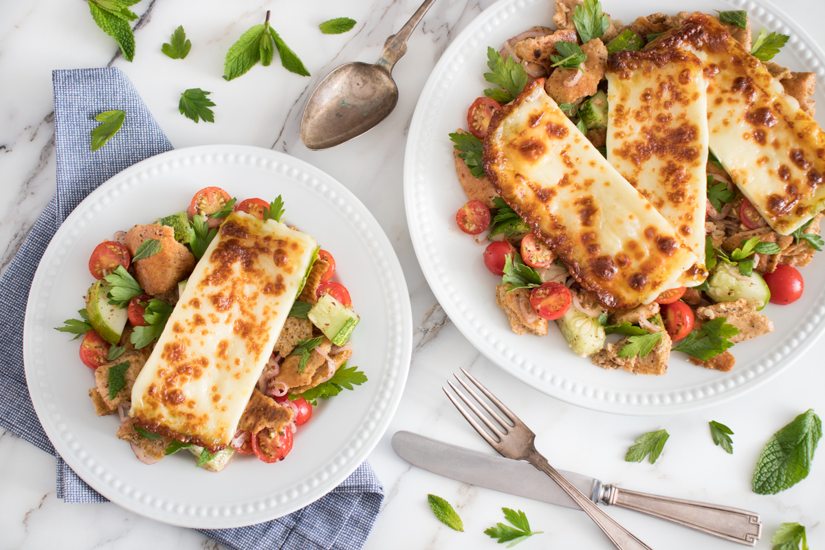 Halloumi and Fattoush Salad