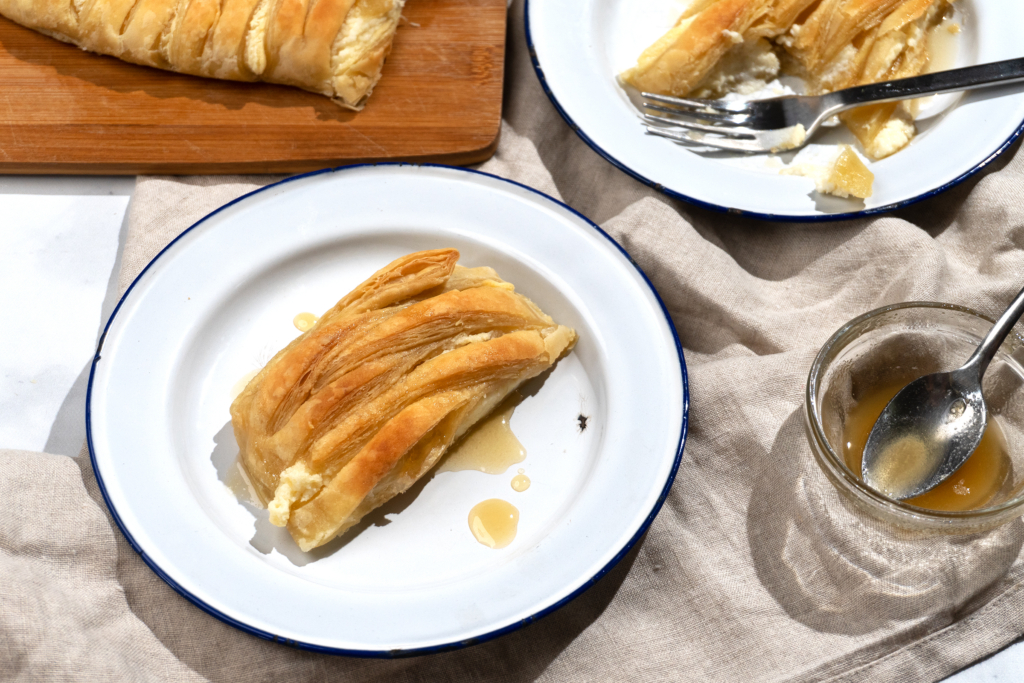 Easy Cheese Danish with Honey Lemon Glaze