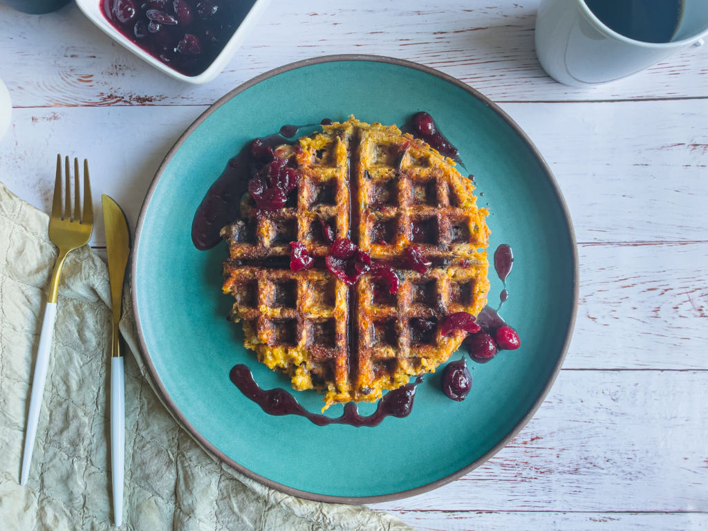 Savory Stuffing Waffles