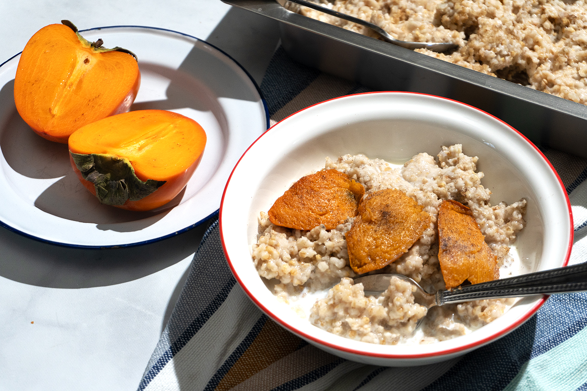 Roasted Persimmon Oatmeal