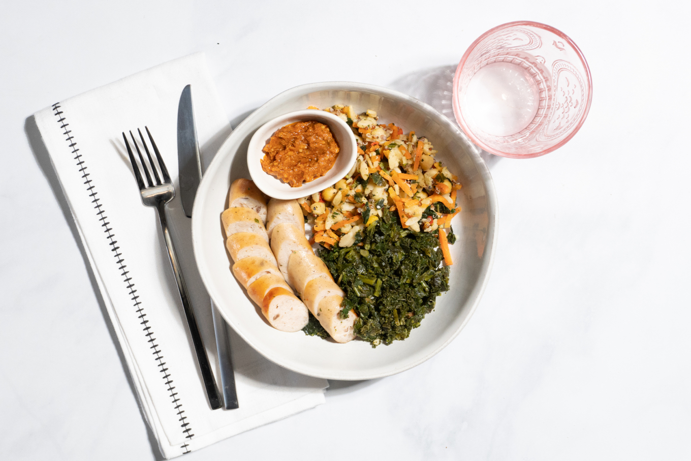 Mediterranean Chicken Sausage Bowl
