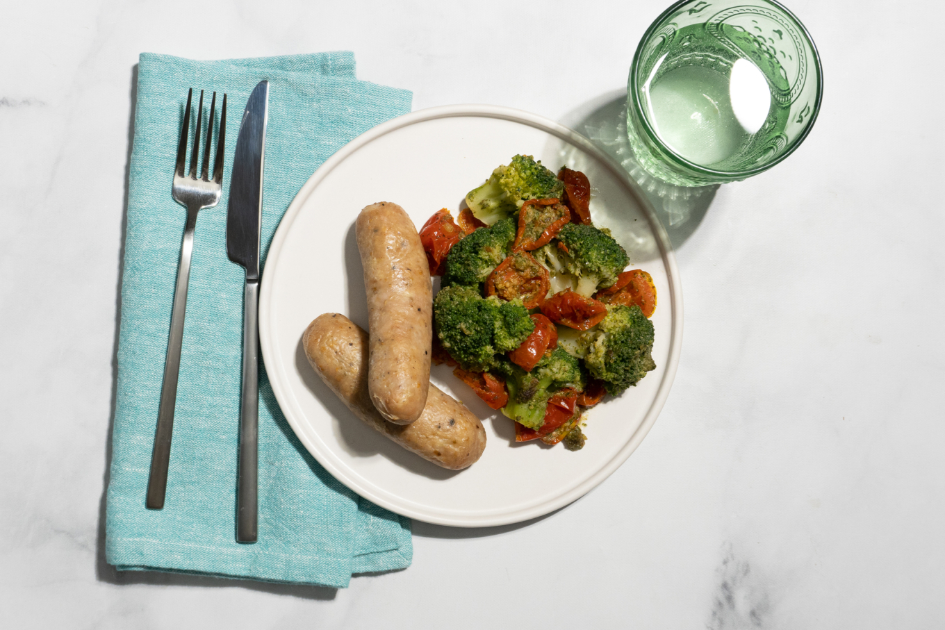 Herby Roast Vegetables with Italian Sausages