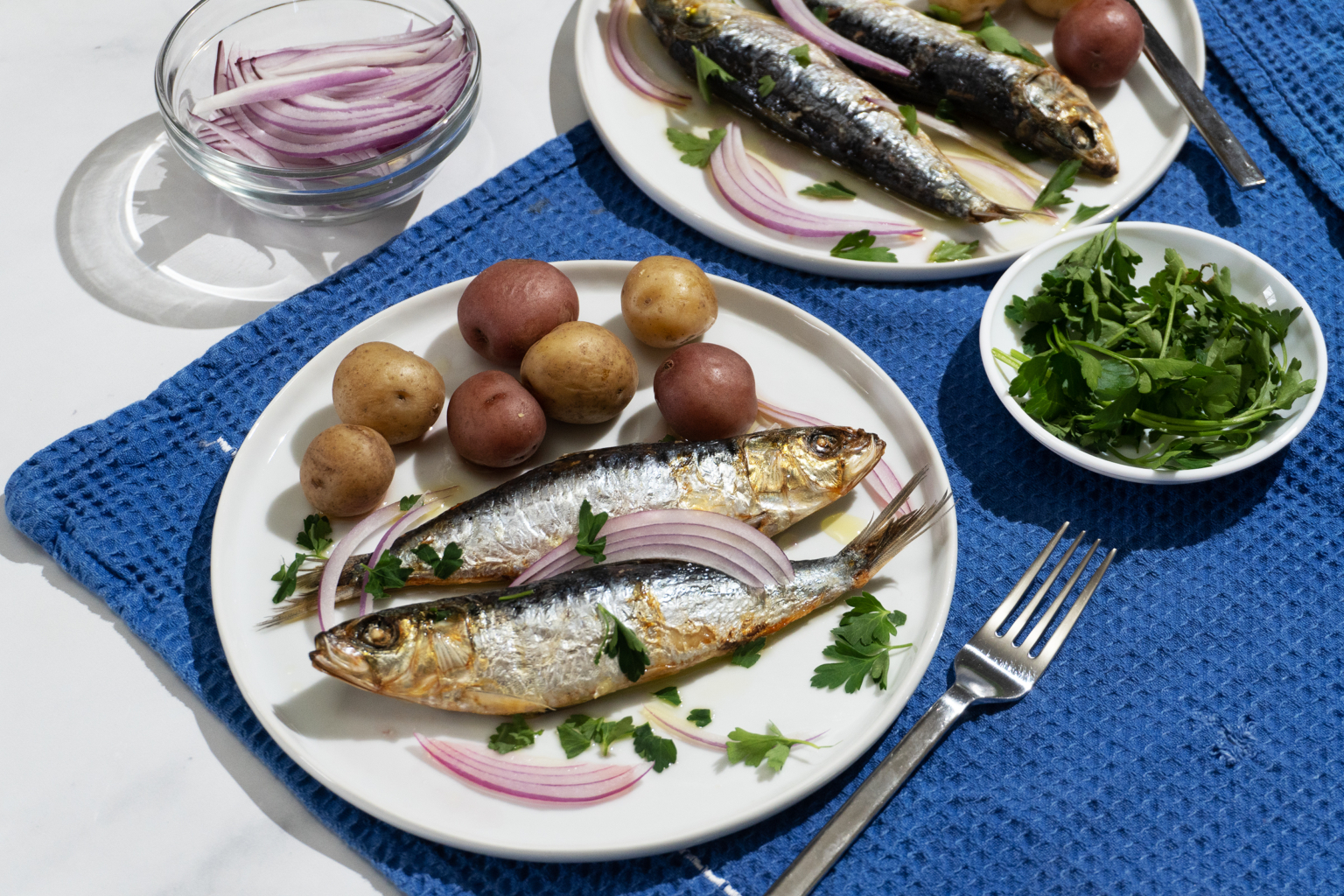 Portuguese Sardines with Baby Potatoes Recette Magazine