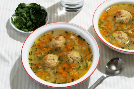 Chicken Soup with Chicken Meatballs