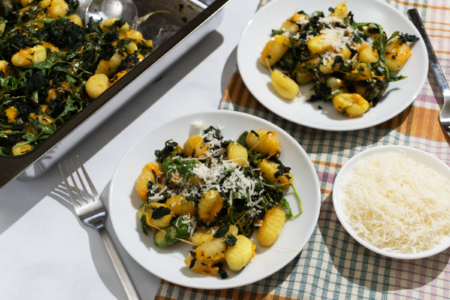 Crispy Gnocchi with Greens and Cheese