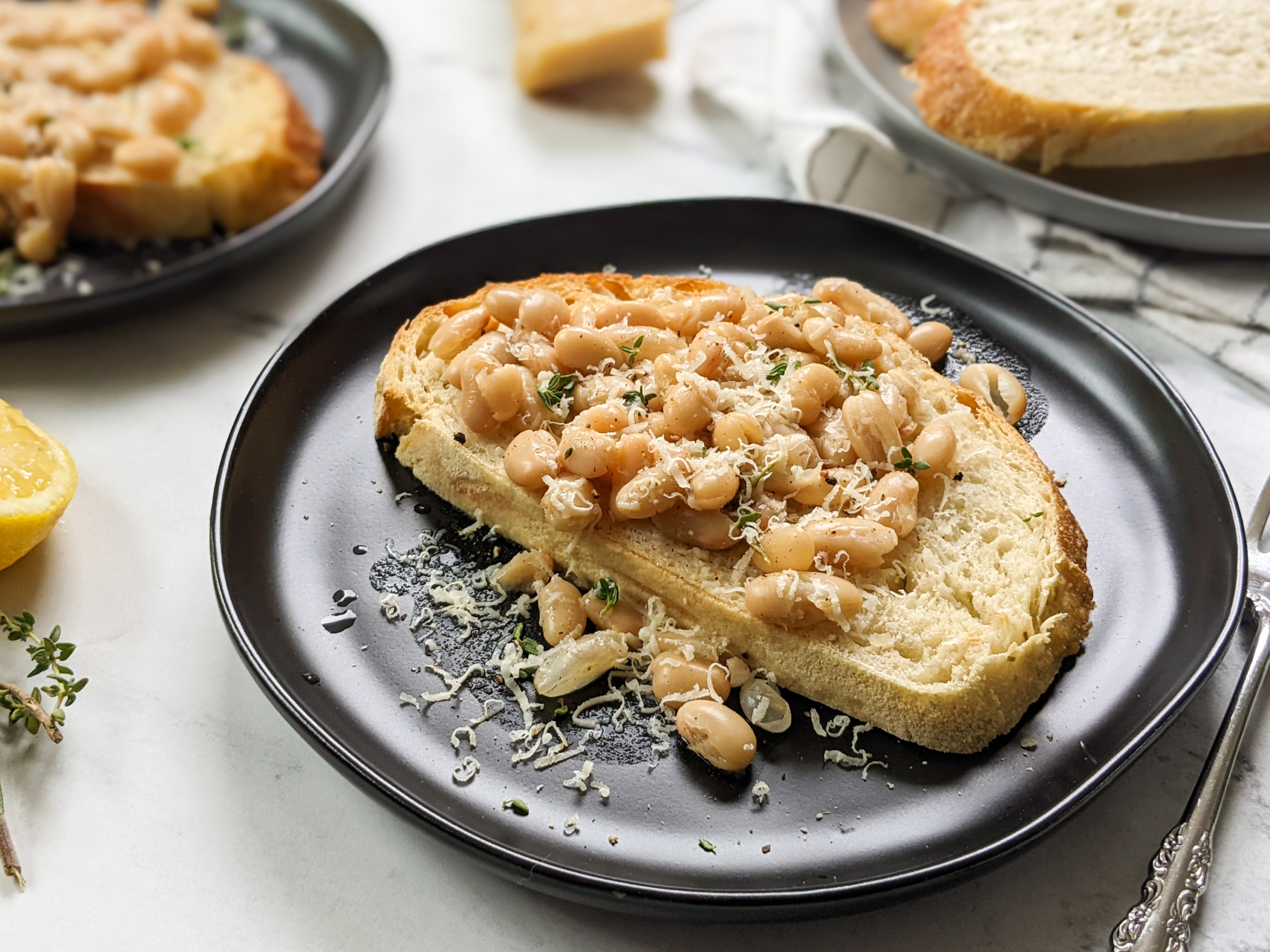 Lemon and Herb White Beans on Toast