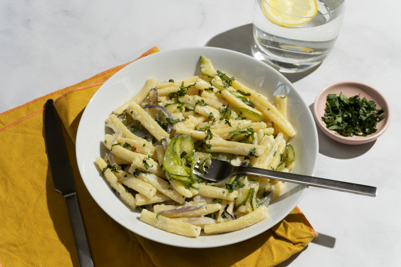 Zucchini Basil Pasta