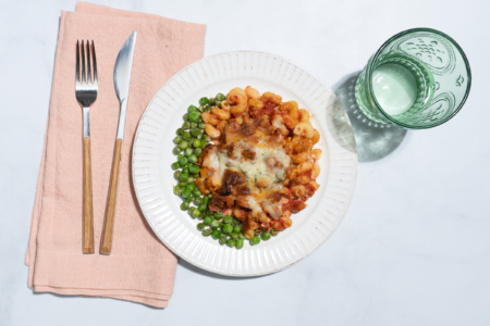 Corkscrew Pasta Bake with Meat Sauce