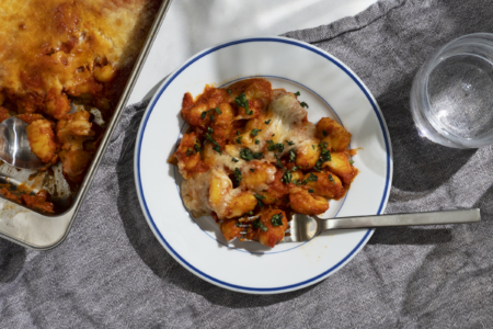 Cheesy Marinara Baked Gnocchi