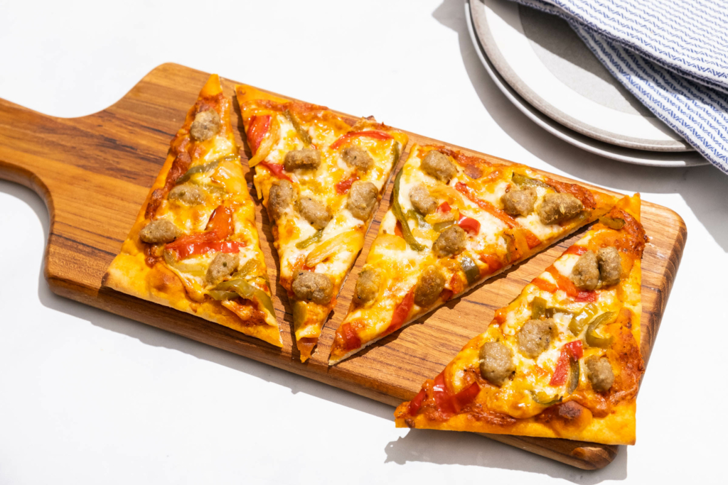 Sweet Pepper & Sausage Flatbread