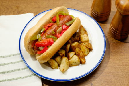 Sausage, Pepper, and Onion Hoagies