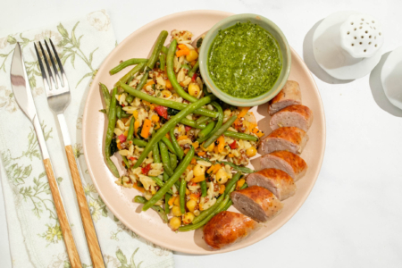 Pesto Sausage grain bowl