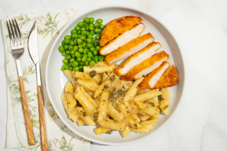 Crispy Chicken Piccata Pasta