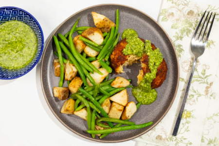 Basil Pesto Crab Cakes