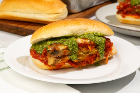 Family Size Eggplant Parm Sandwiches