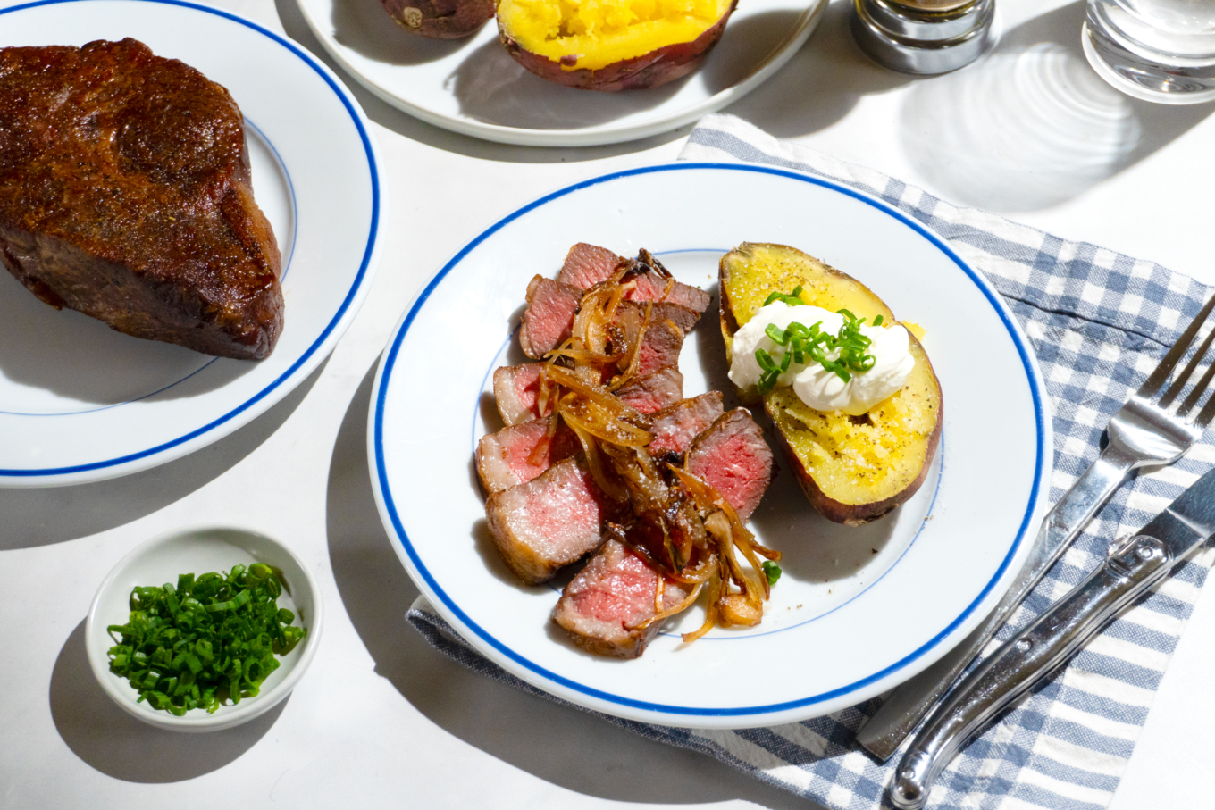 Reverse Sear Strip Steaks