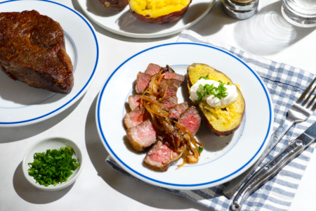 Reverse Sear Strip Steaks