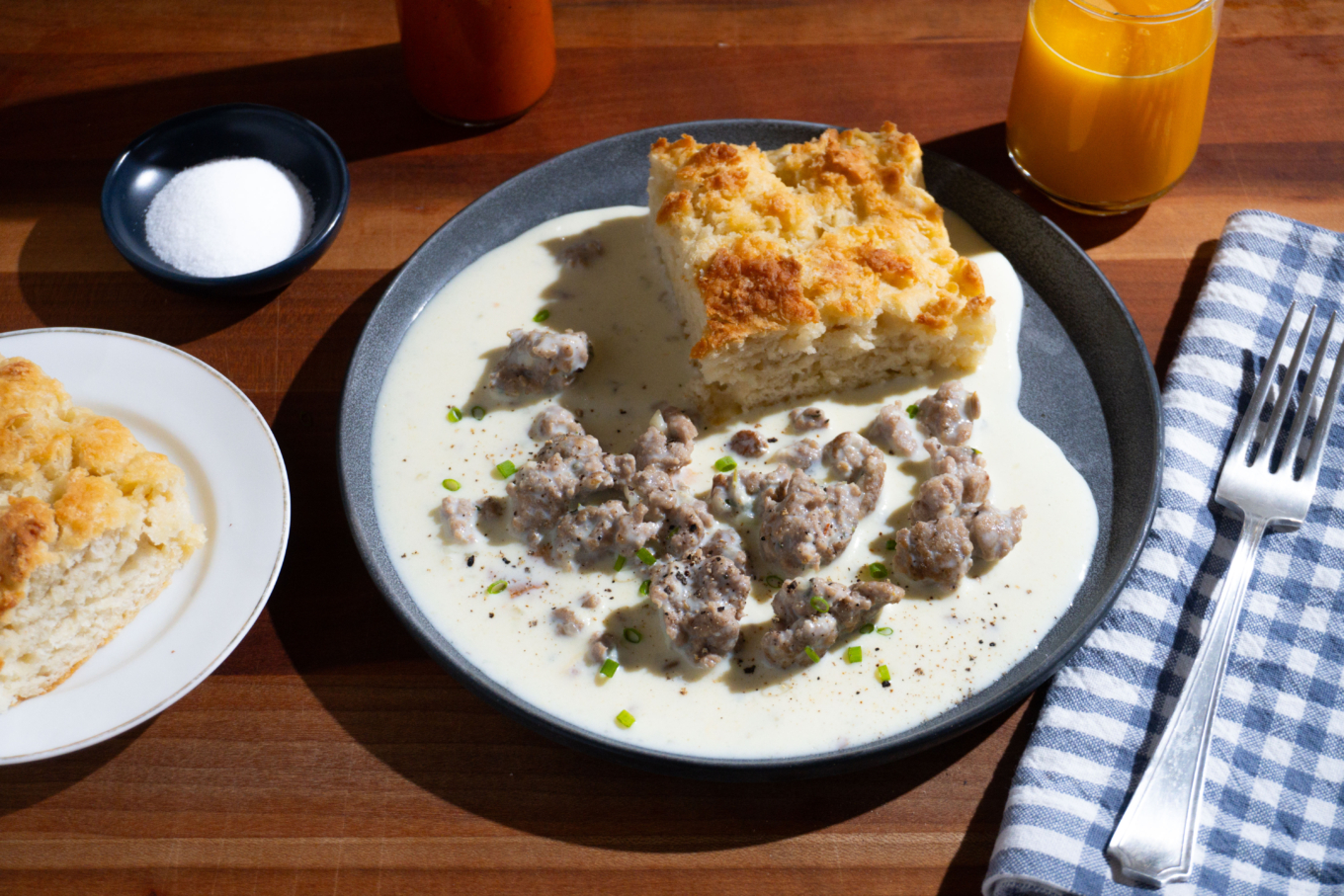 Biscuits & Gravy with Turkey Sausage