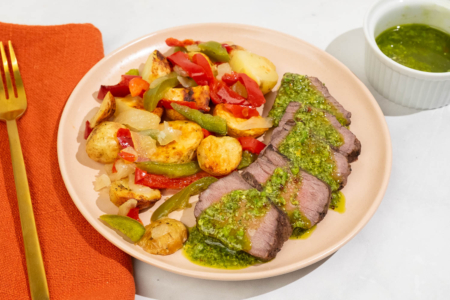 Grilled Steak and Chimichurri Sauce