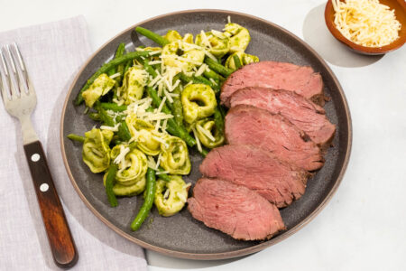 Steak and Pesto Tortellini