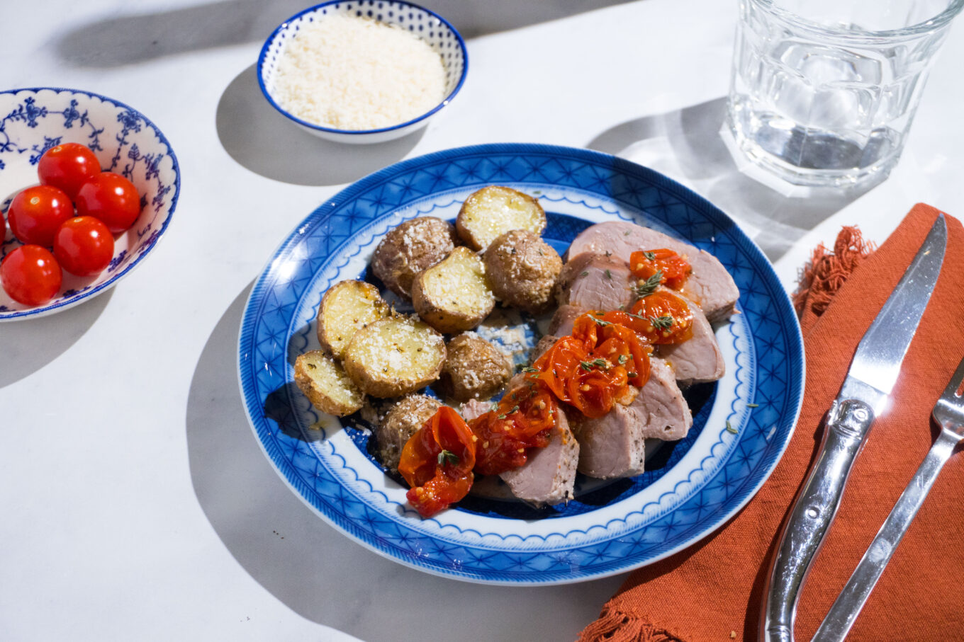 Pork Tenderloin with Roasted Tomato Sauce