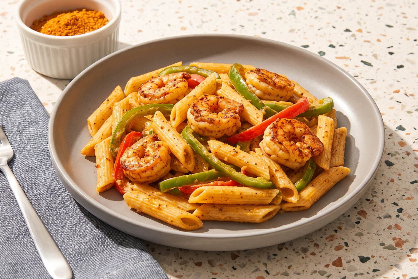 Creamy Cajun Shrimp Penne