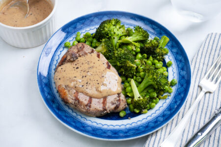 Meal Card: Creamy Peppercorn Pork Chops