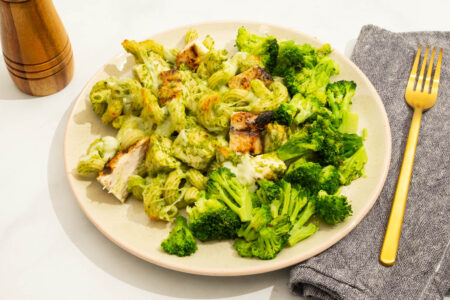Grilled Chicken Pesto Bake